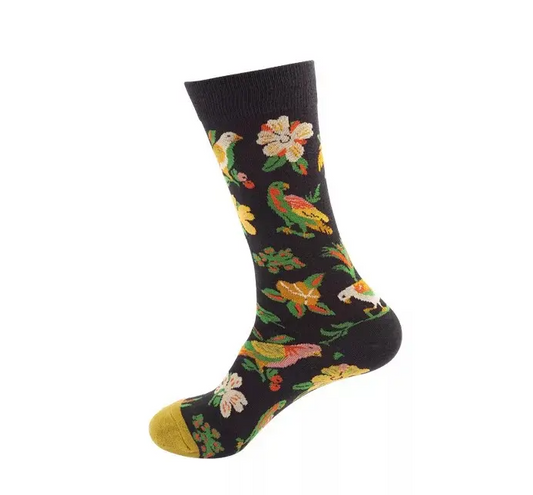 Bunte Vogel Socken